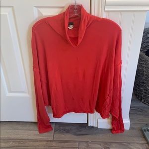 Free People Red Turtle neck Sweater